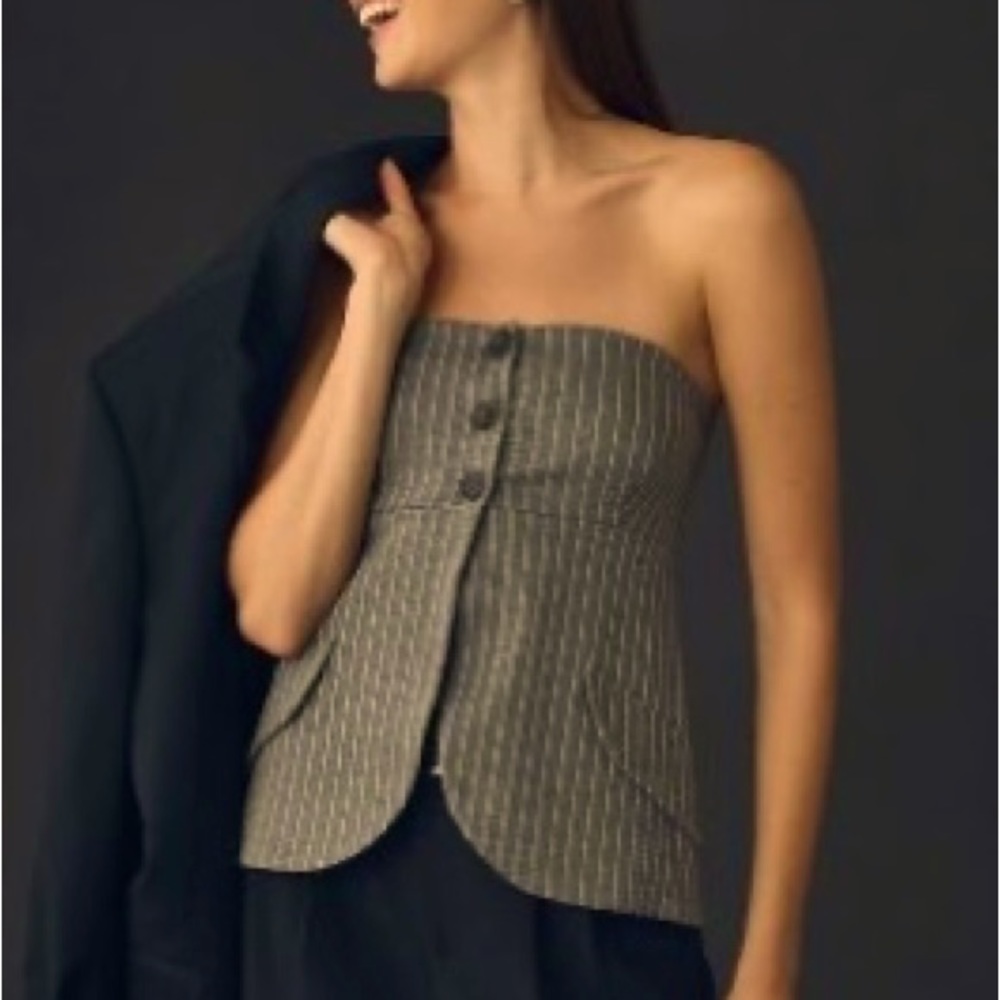Strapless Blazer Top